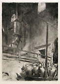 LUIGI CONCONI, The House of the Magician, etching
